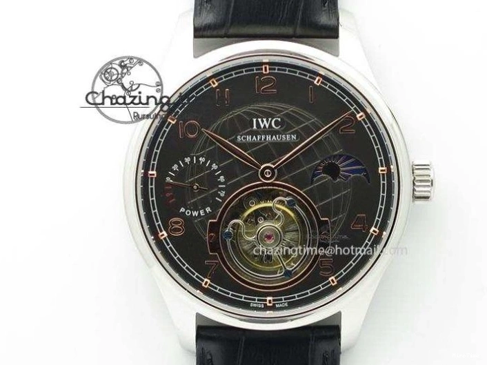 MIROTIME 0405 Bold Portuguese Real PR IW500704 ZF 1:1 Best Edition On Black Leather Strap A 7374